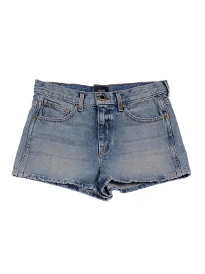 Khaite Distressed Faded-Effect Denim Shorts