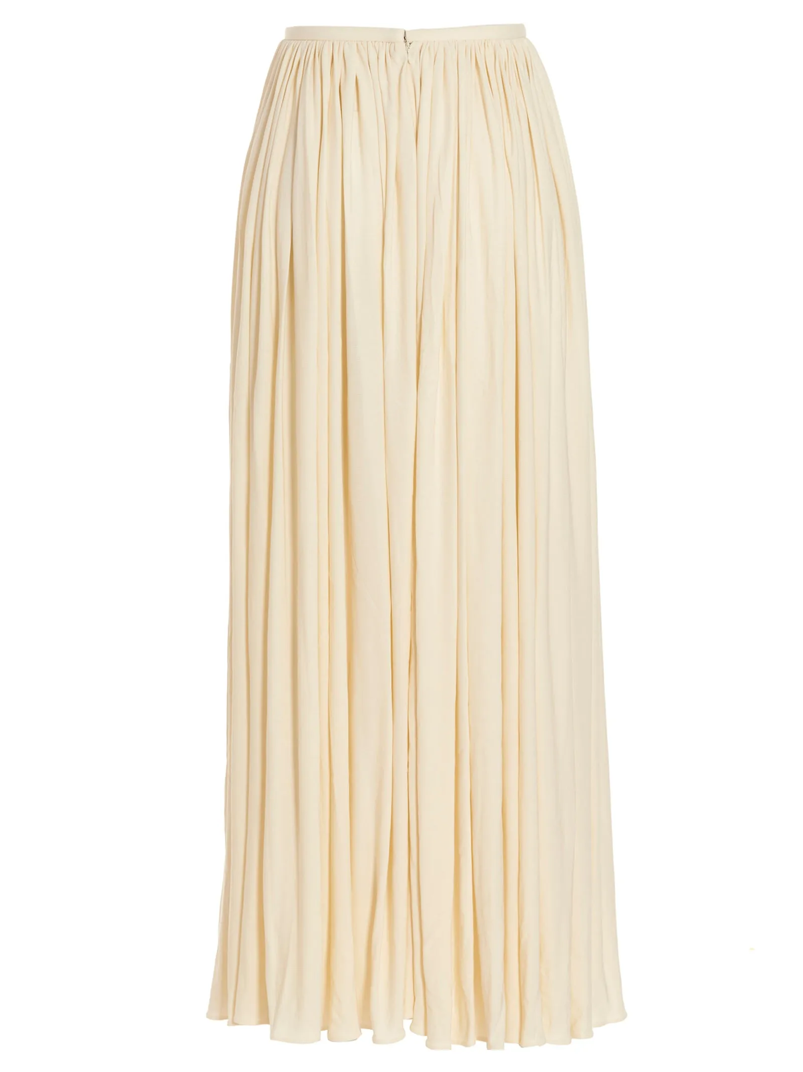 Khaite Lowell High Waist Pleated Maxi Skirt