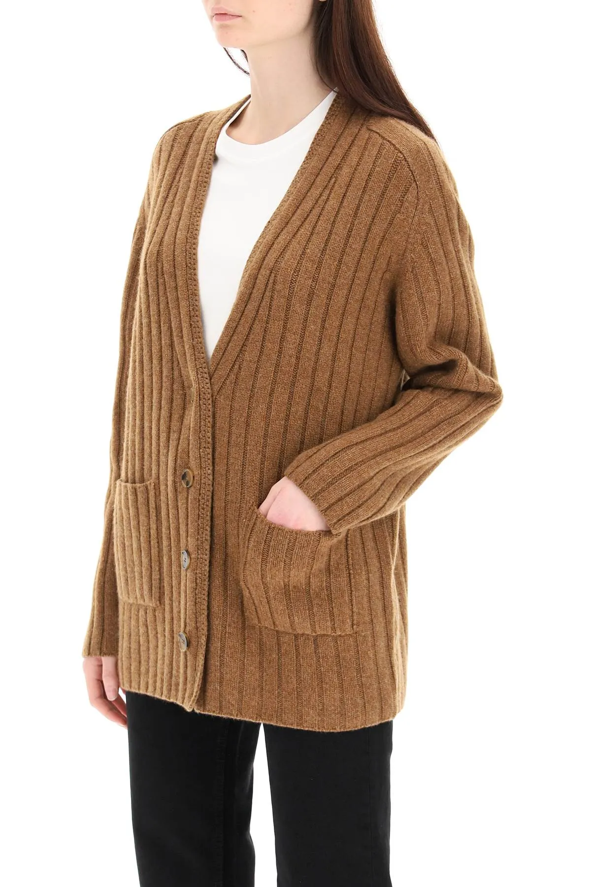Khaite The Buffy V-Neck Knit Cardigan