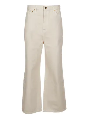 Khaite Wide-Leg Mid-Rise Jeans