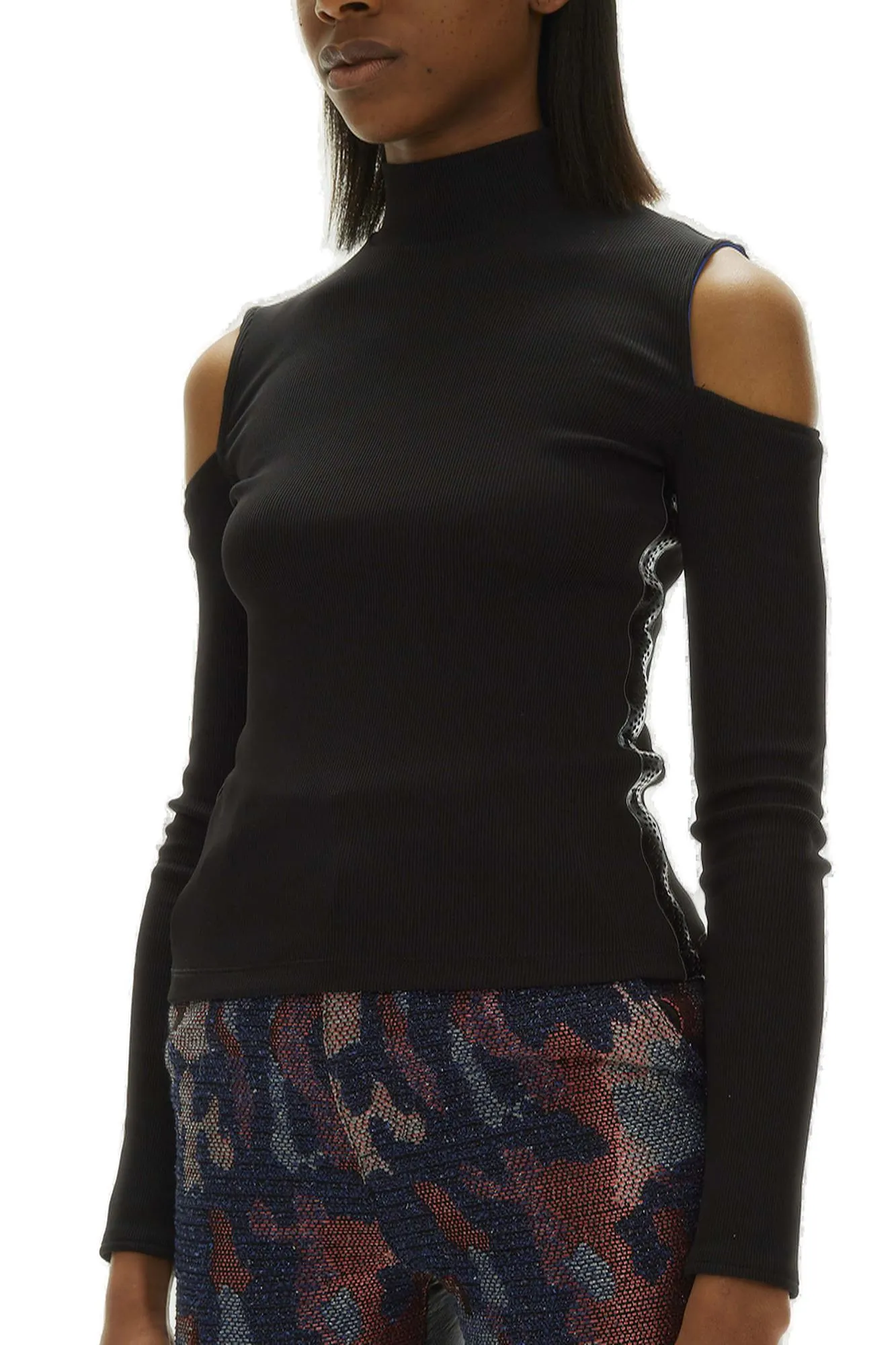 Koch Cut-Out High Neck Knit Top