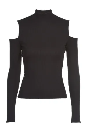 Koch Cut-Out High Neck Knit Top