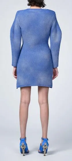 Koch Logo Patch Chunky-Knit Mini Dress