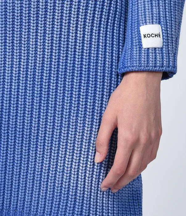 Koch Logo Patch Chunky-Knit Mini Dress