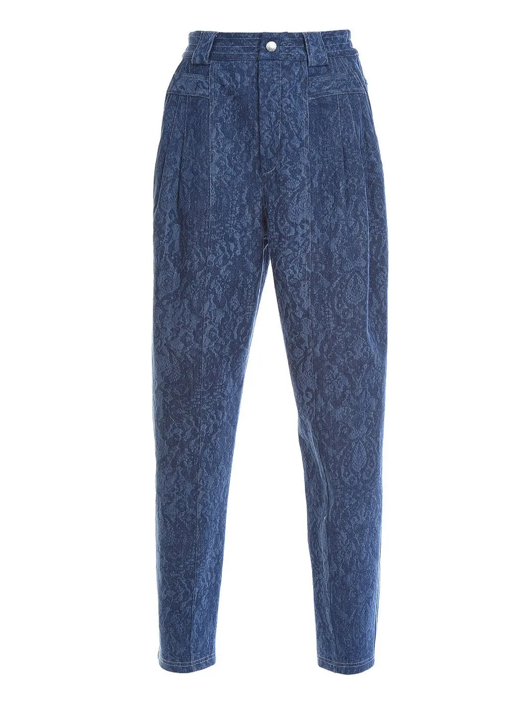 Koch Motif Printed High Waisted Trousers