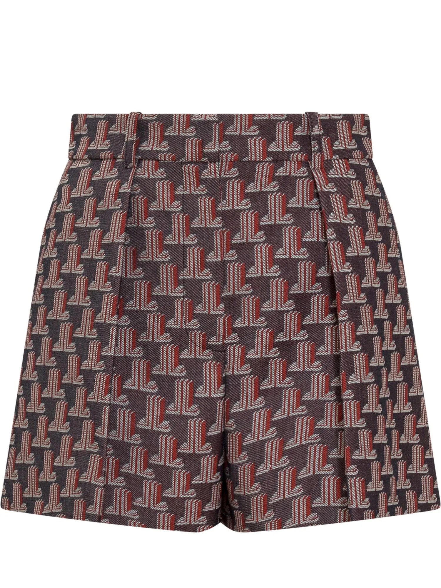 Lanvin All-Over Monogram Printed Shorts