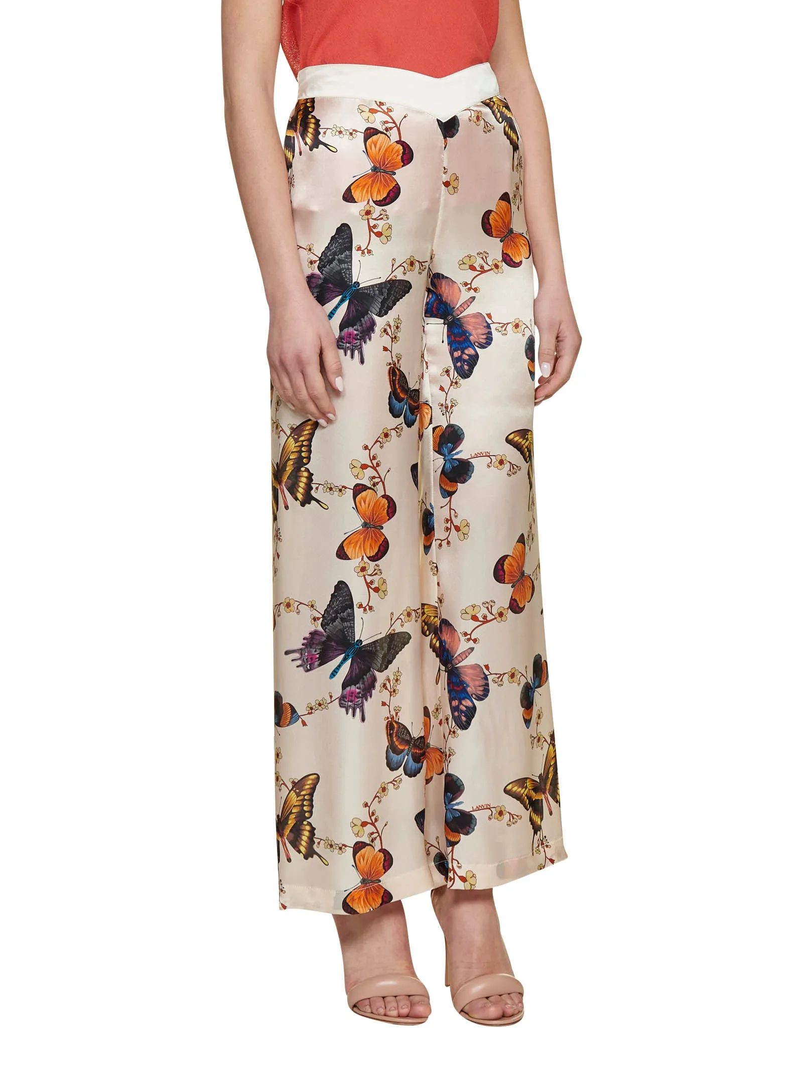 Lanvin All-Over Printed Wide Leg Pants