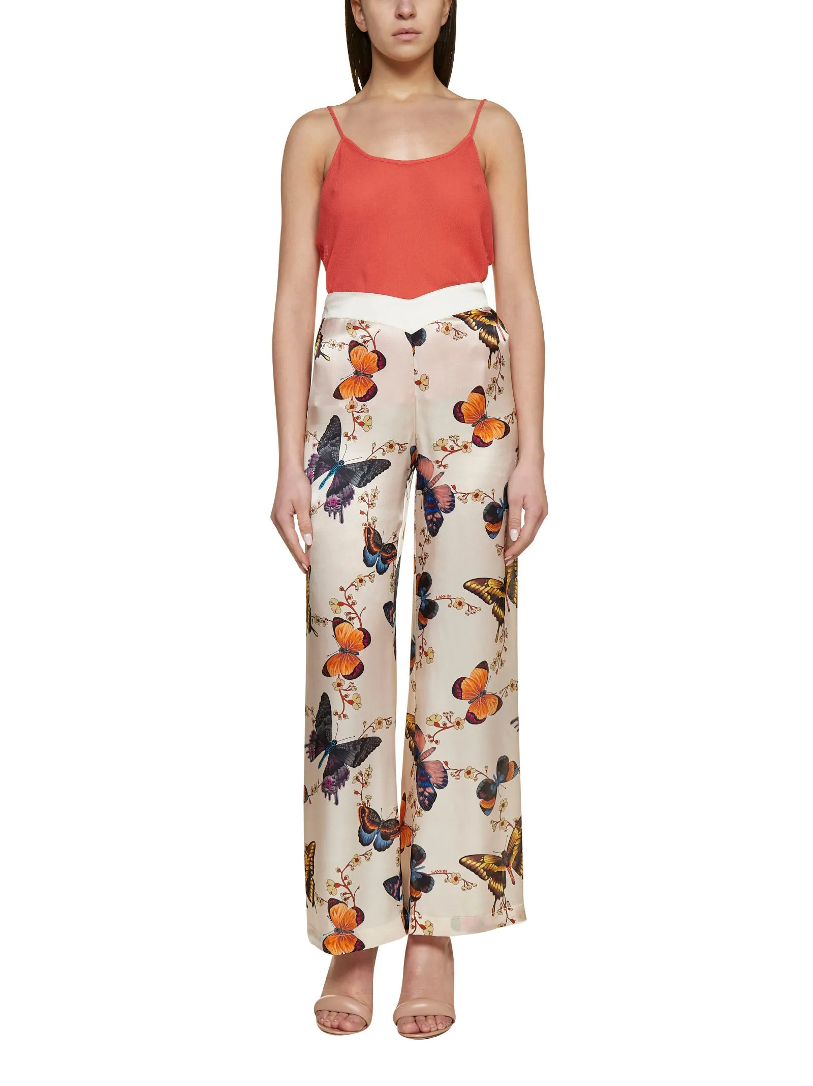 Lanvin All-Over Printed Wide Leg Pants