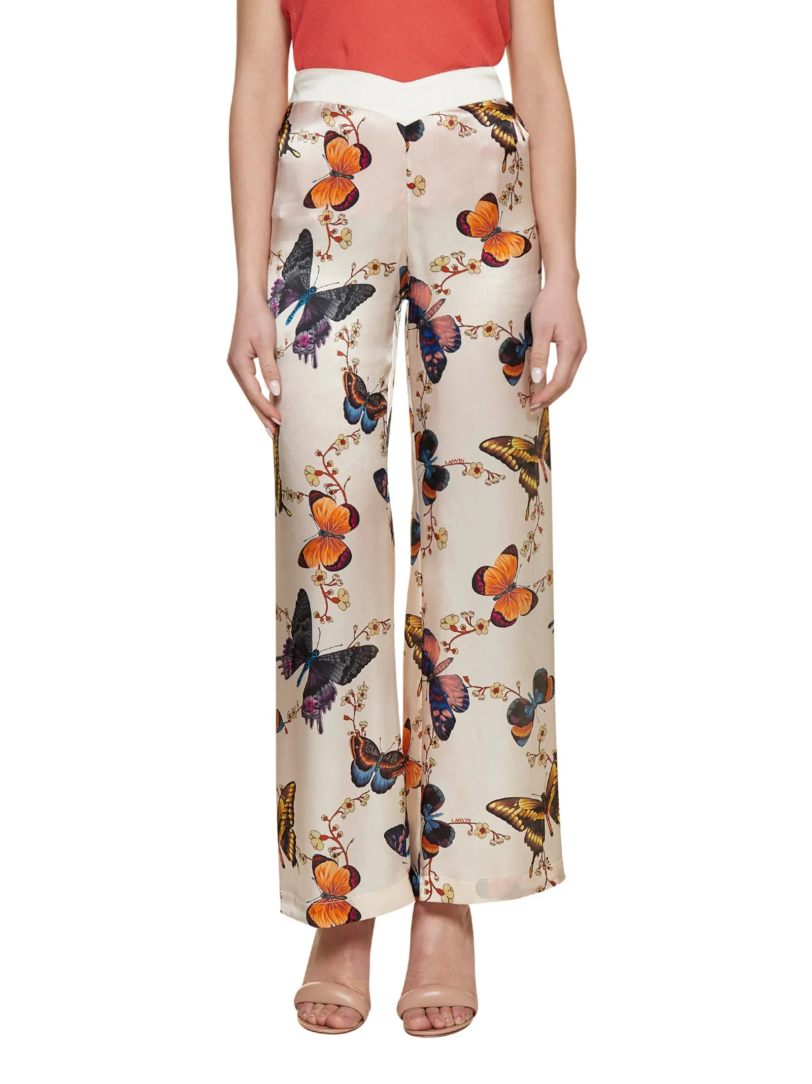 Lanvin All-Over Printed Wide Leg Pants