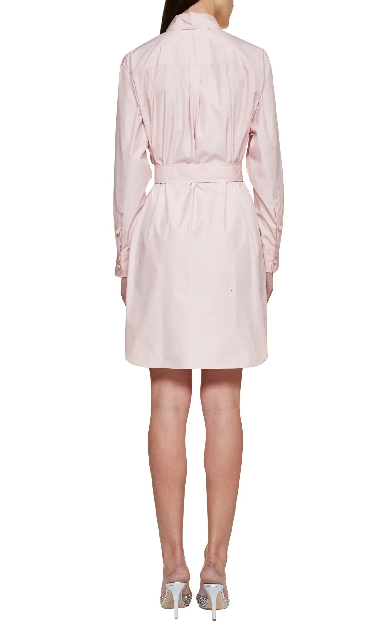 Lanvin Logo Embroidered Long-Sleeved Shirt Dress