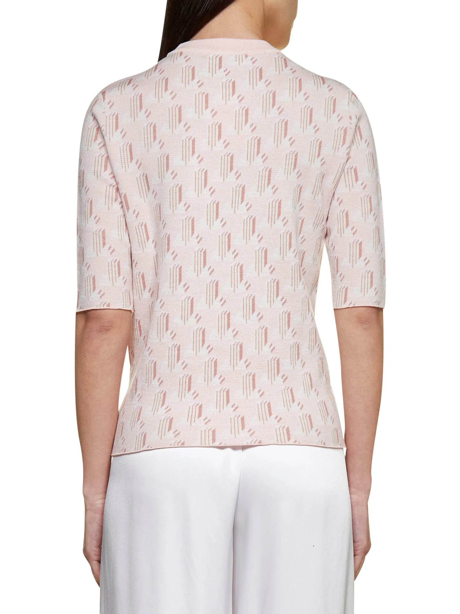 Lanvin Monogram Intarsia Knitted Top