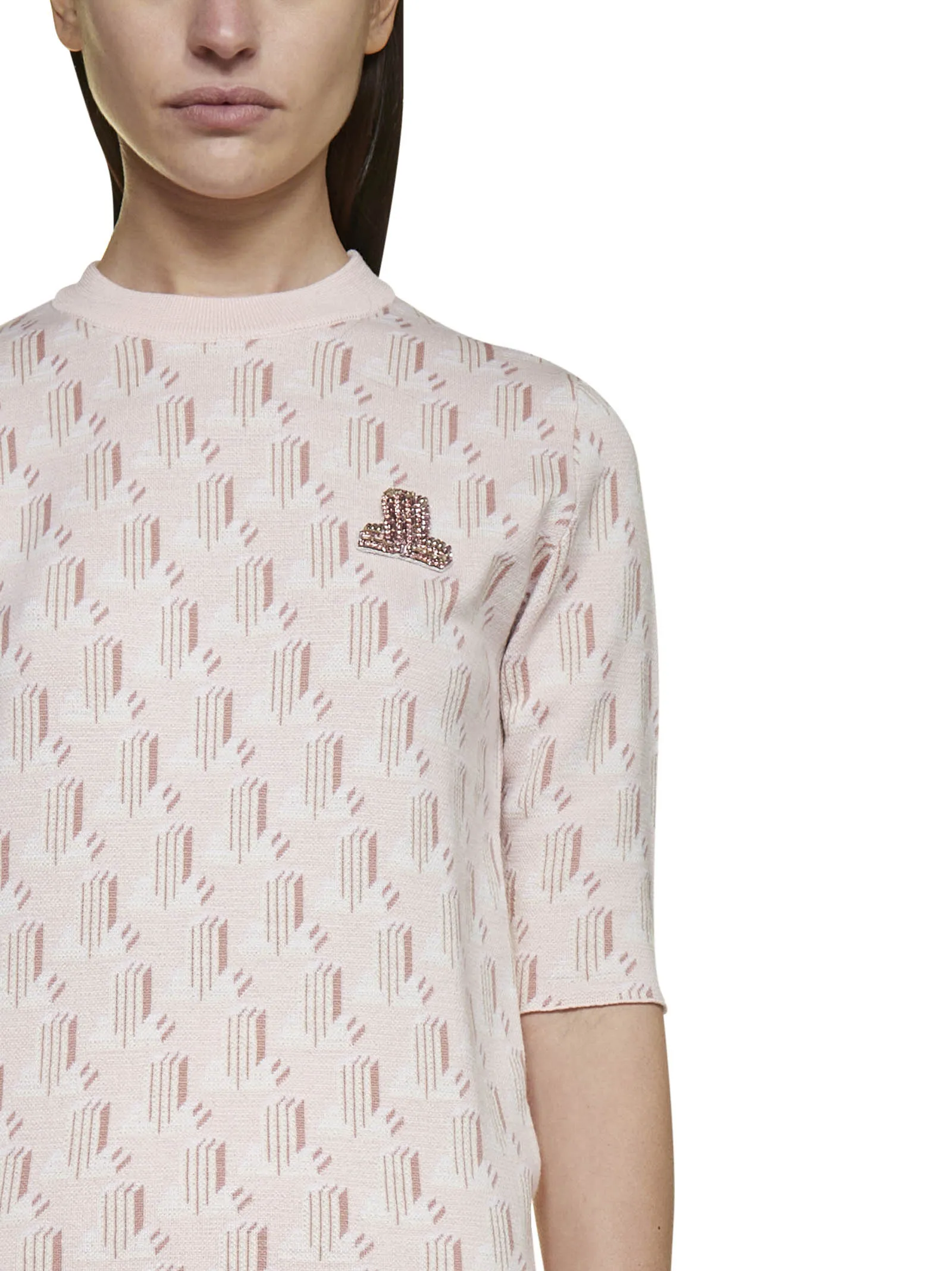 Lanvin Monogram Intarsia Knitted Top