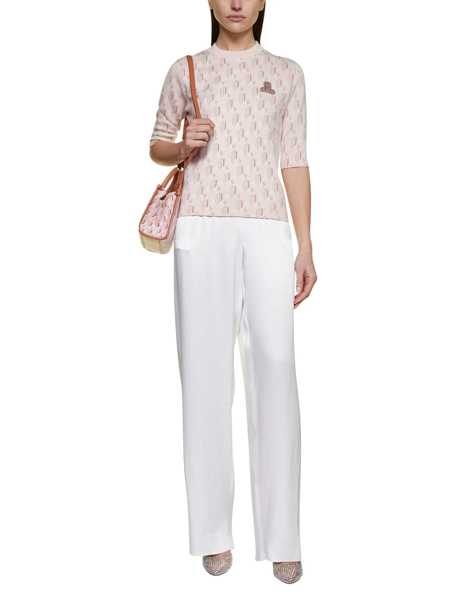 Lanvin Monogram Intarsia Knitted Top