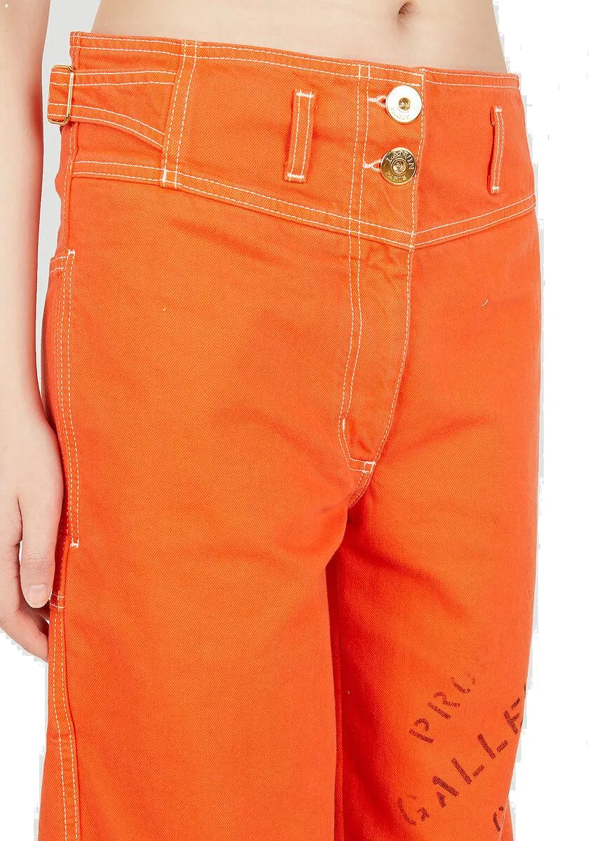 Lanvin Splashed Detail Distressed Jeans