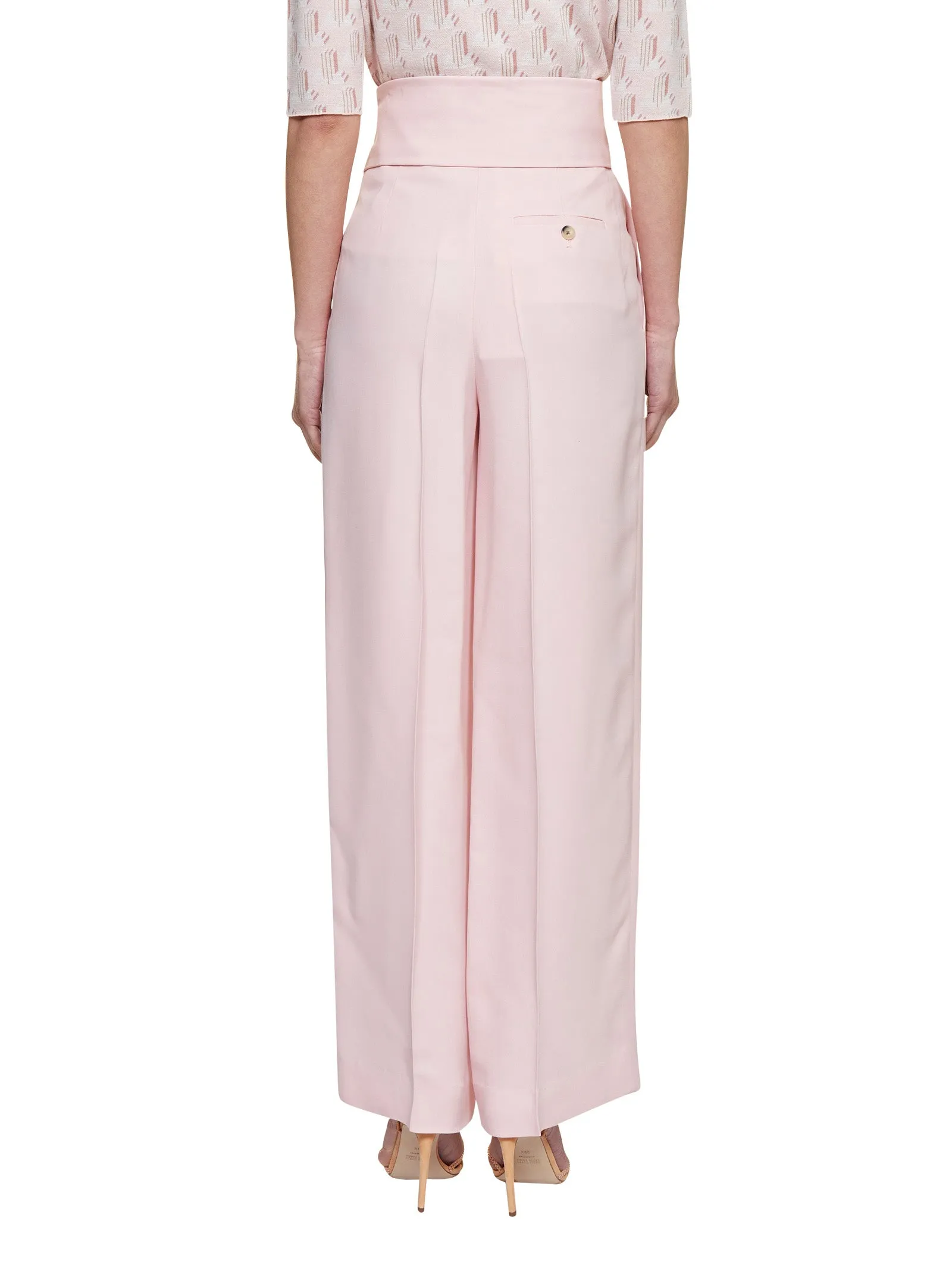 Lanvin Tie Belt Wide Leg Pants