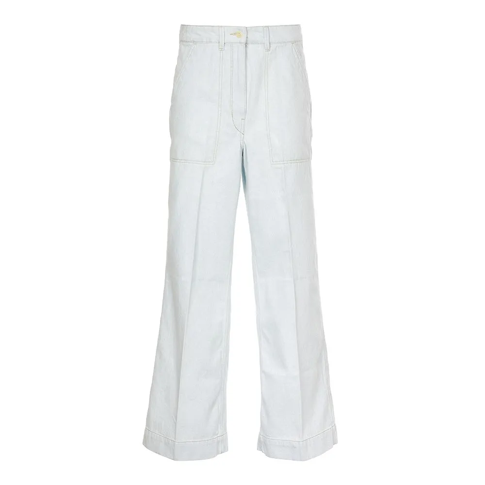 Lemaire High Waist Wide-Leg Buttoned Jeans