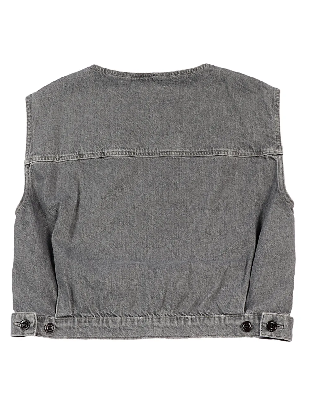Lemaire Sleeveless Crewneck Cropped Denim Top