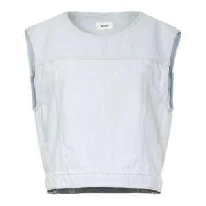Lemaire Sleeveless Crewneck Cropped Denim Top