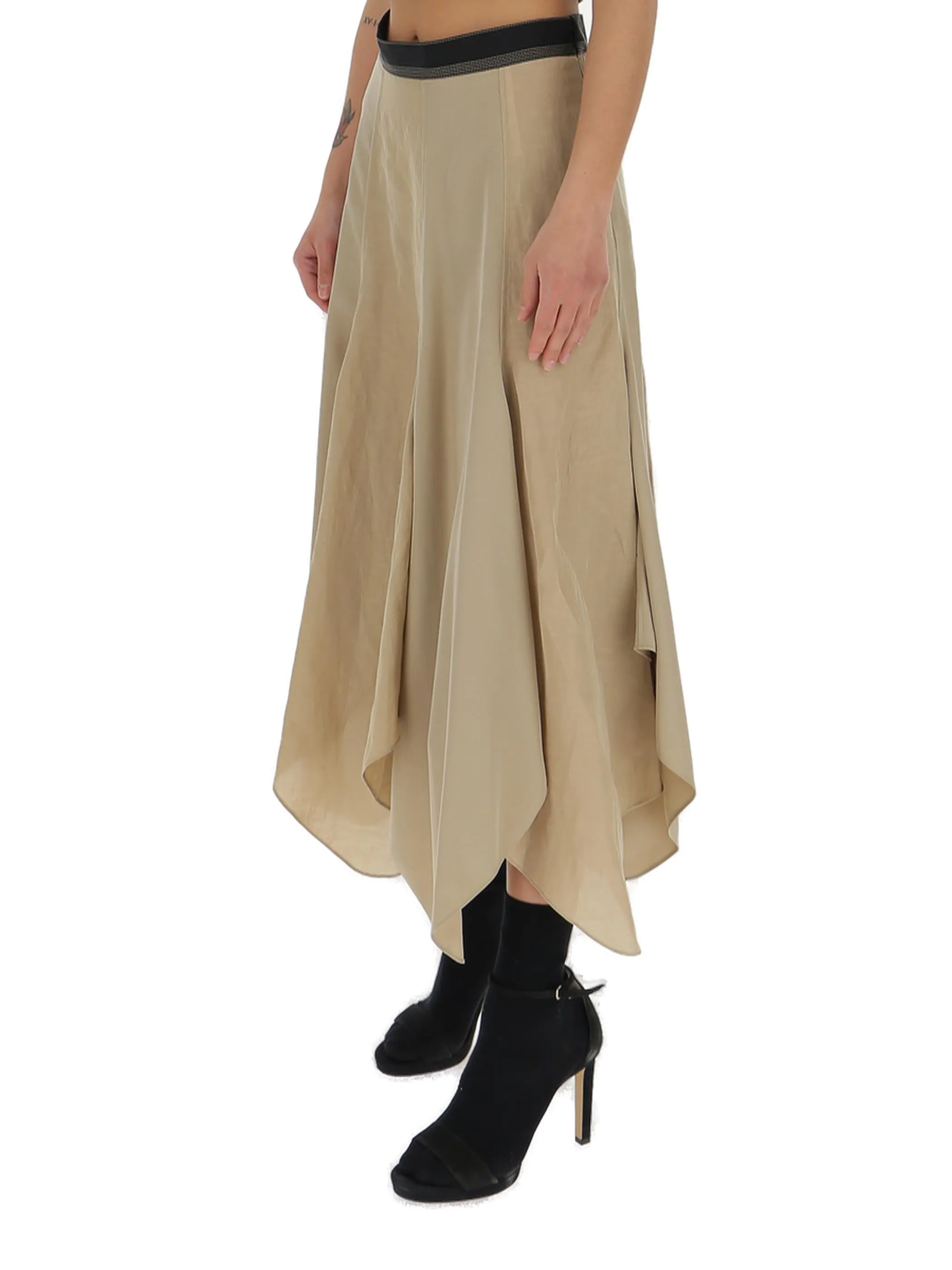 Loewe High Waist handkerchief Hem Midi Skirt