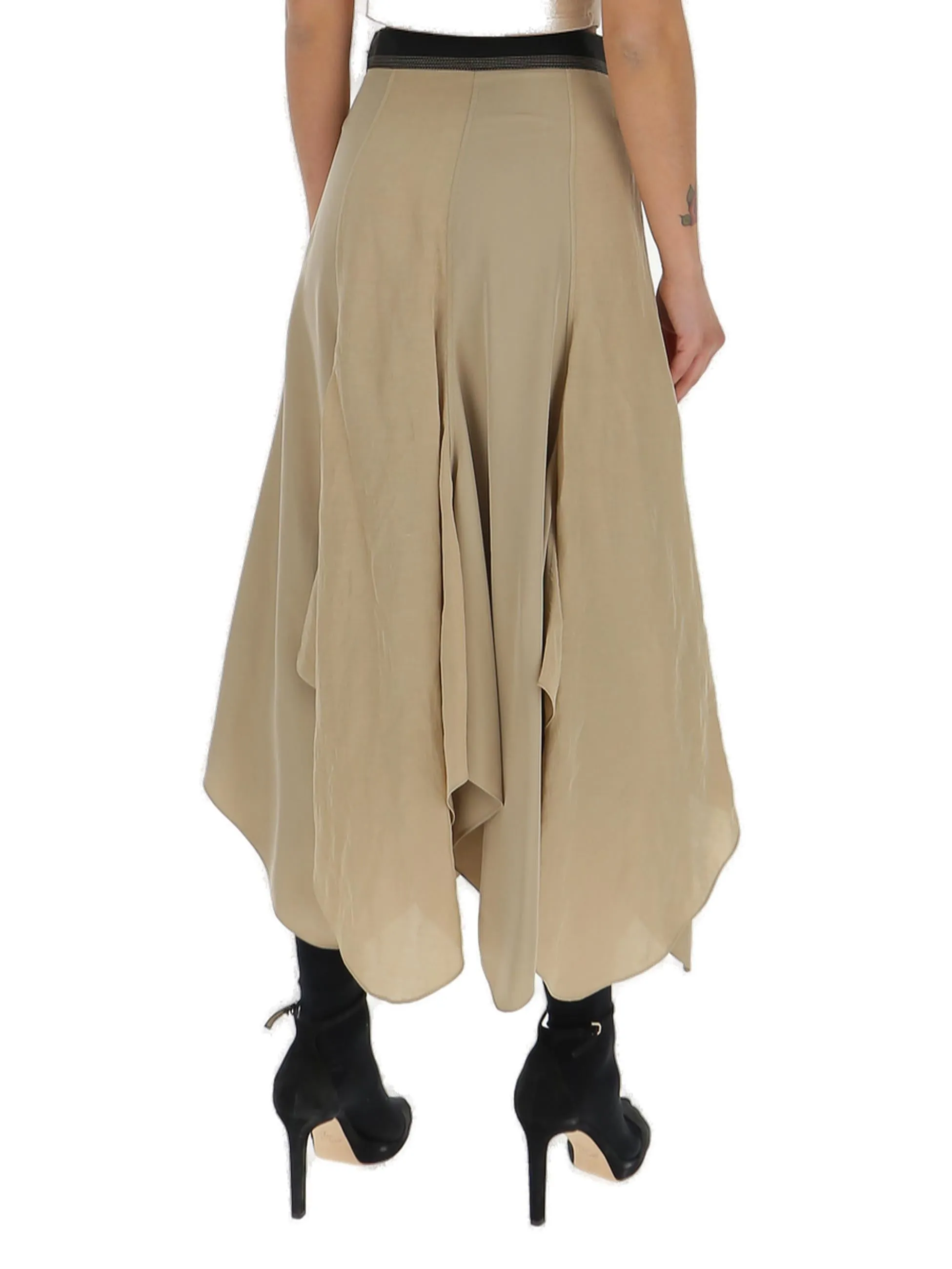 Loewe High Waist handkerchief Hem Midi Skirt