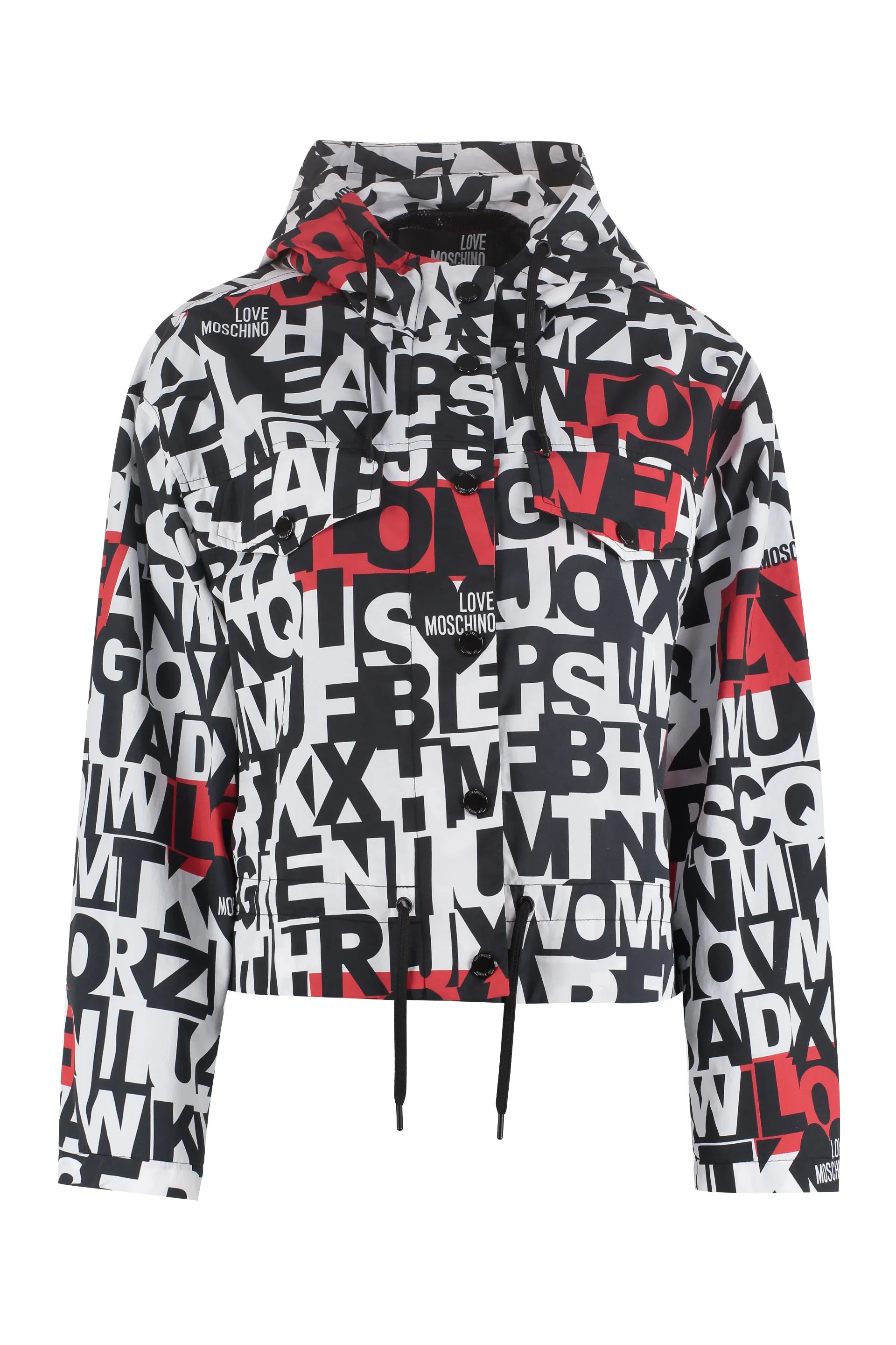 Love Moschino All-Over Printed Drawstring Jacket