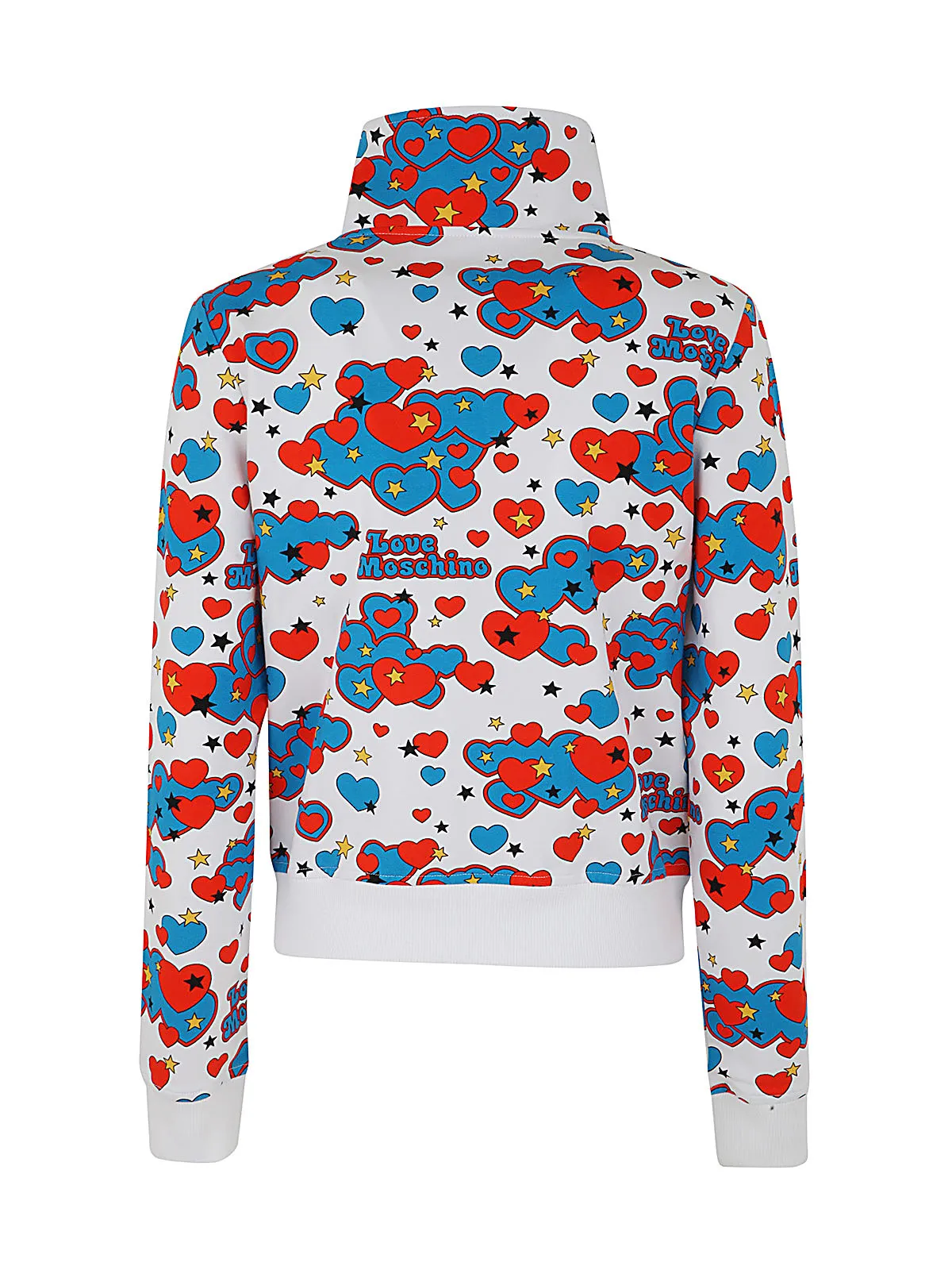 Love Moschino Allover Graphic Printed Zip-Up Jacket