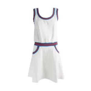 Love Moschino Back Logo Print Sleeveless Dress