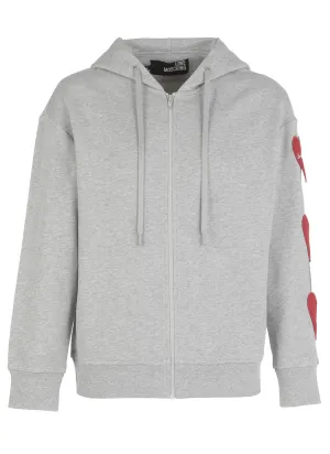 Love Moschino Heart Patch Zip-Up Hoodie