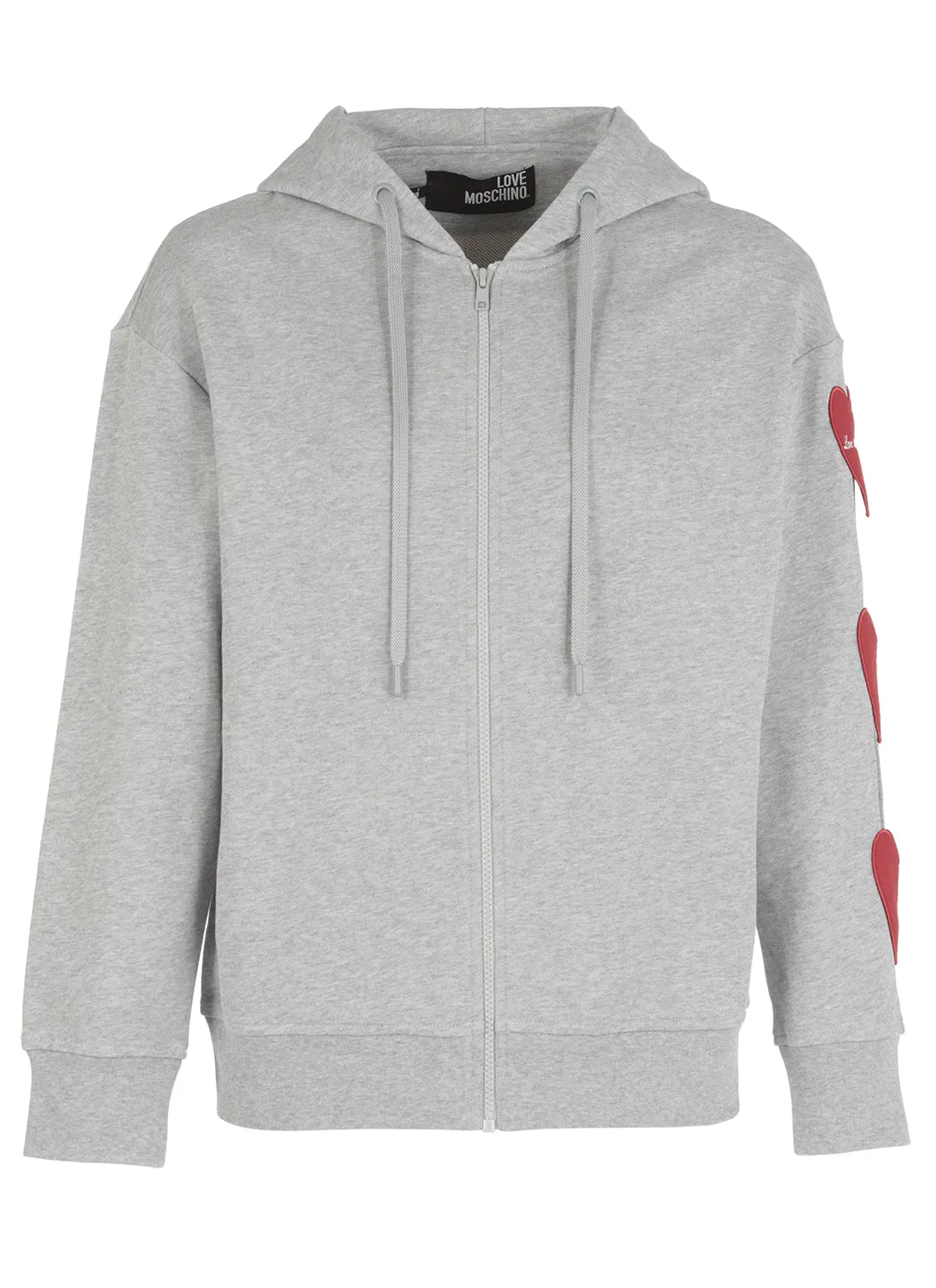 Love Moschino Heart Patch Zip-Up Hoodie
