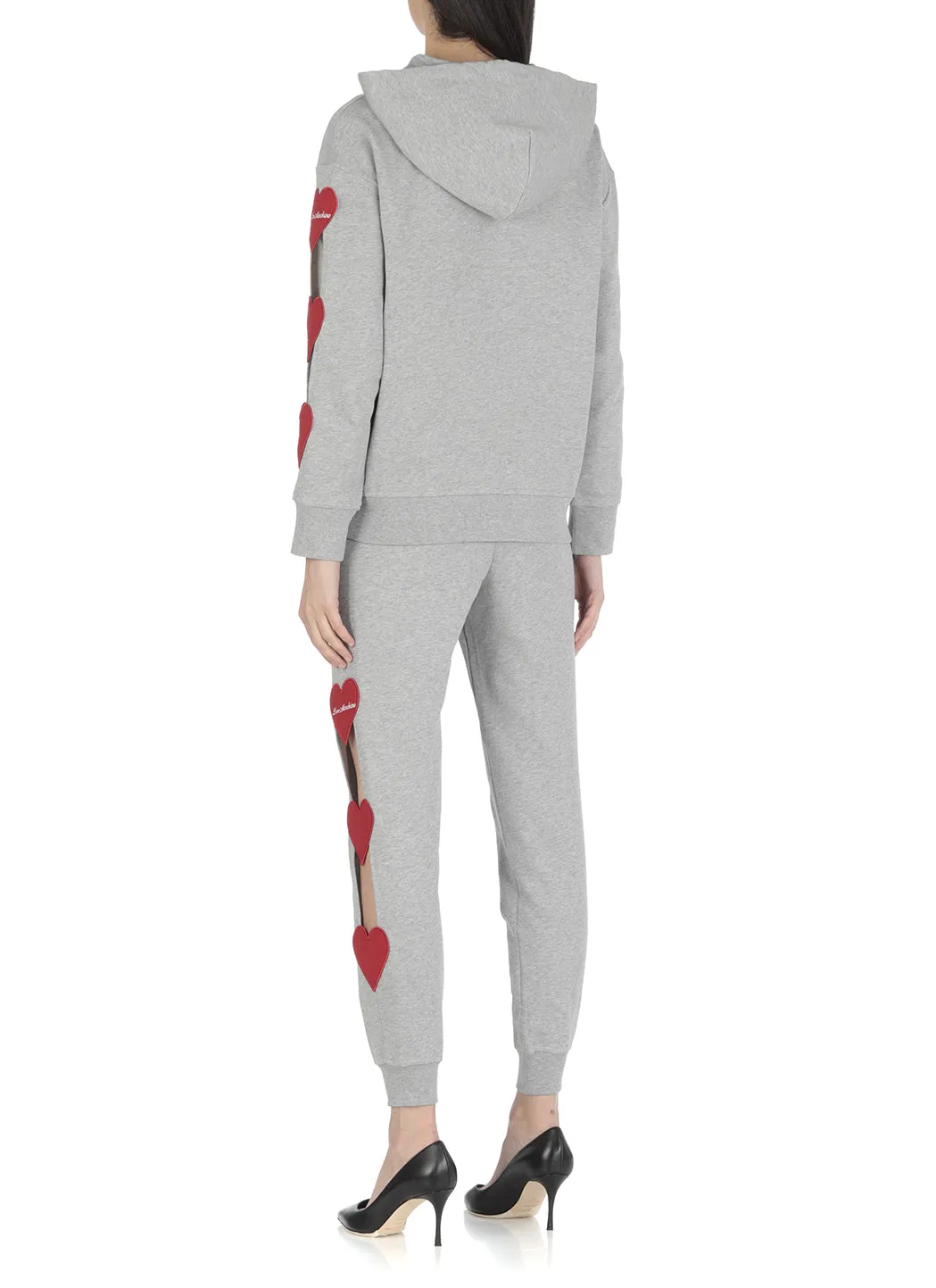 Love Moschino Heart Patch Zip-Up Hoodie