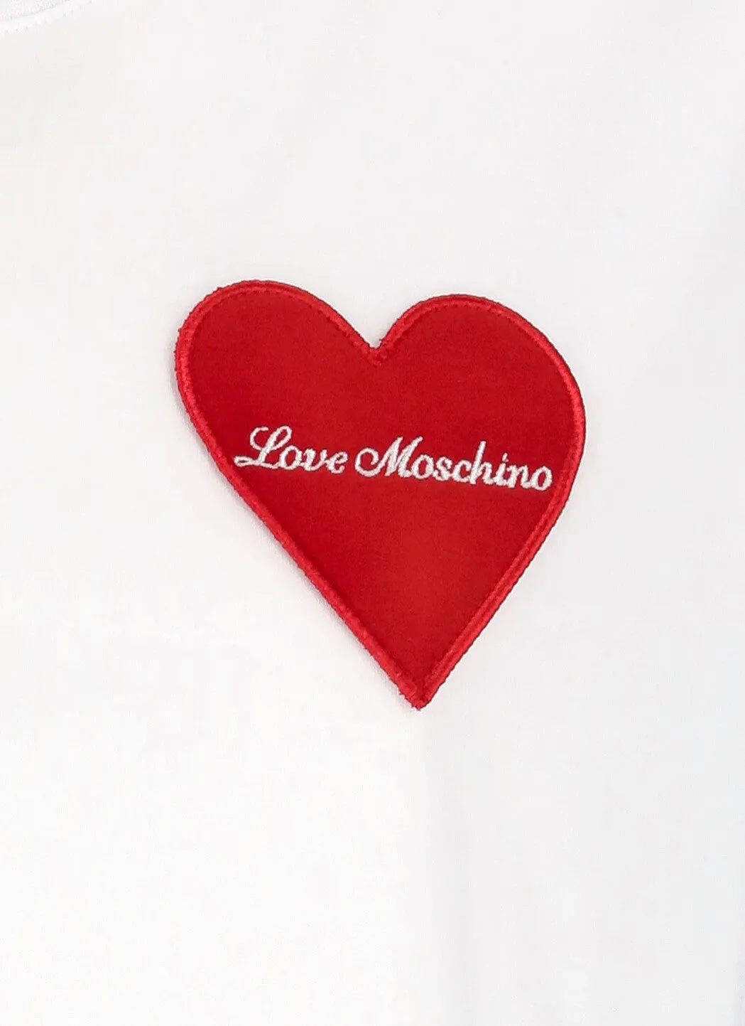 Love Moschino Logo Embroidered Crewneck T-Shirt