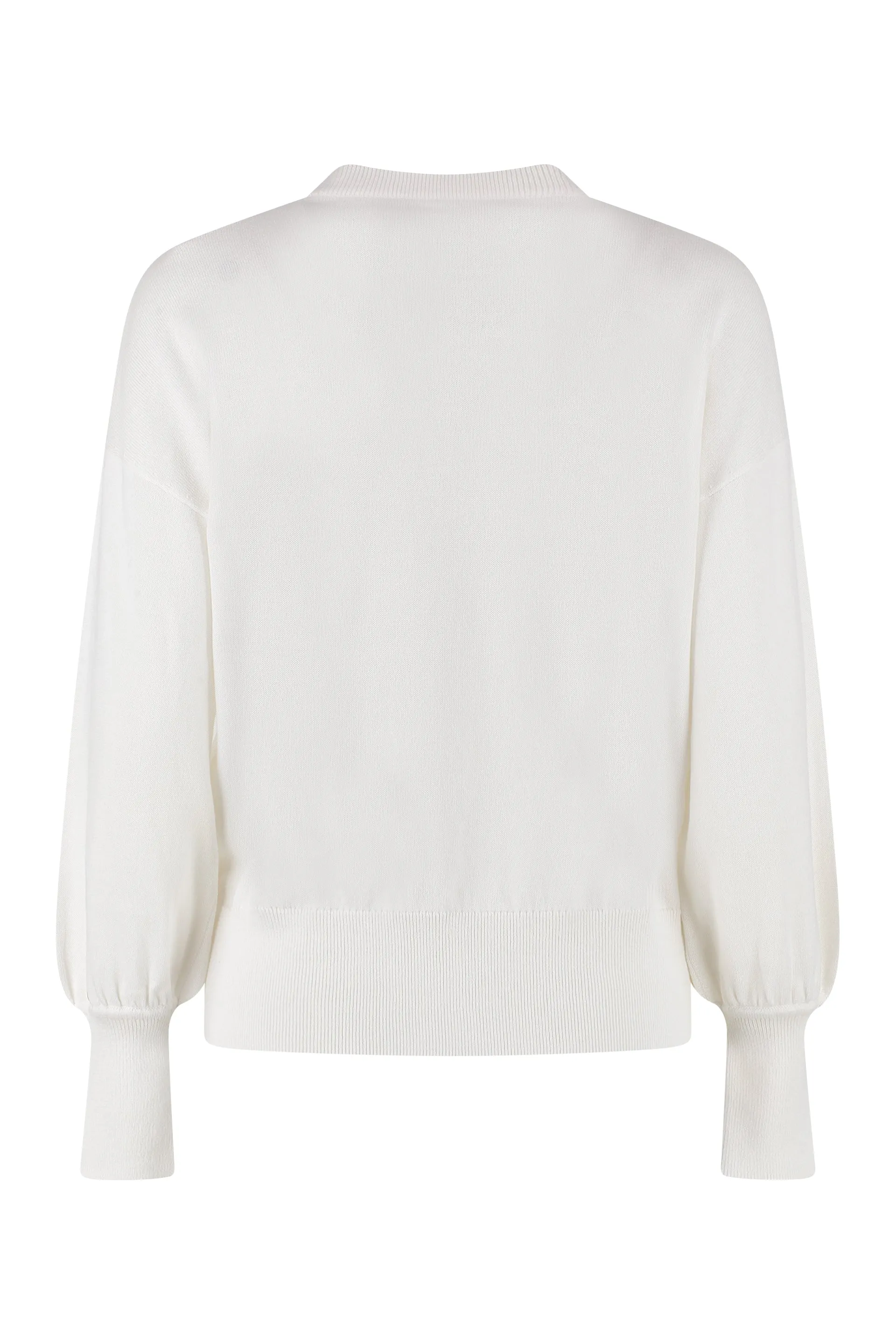 Love Moschino Logo Intarsia Crewneck Sweater