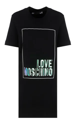 Love Moschino Logo Printed T-Shirt Dress