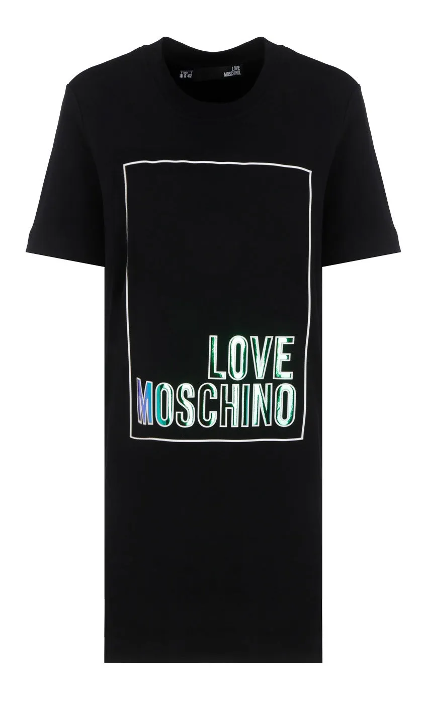 Love Moschino Logo Printed T-Shirt Dress