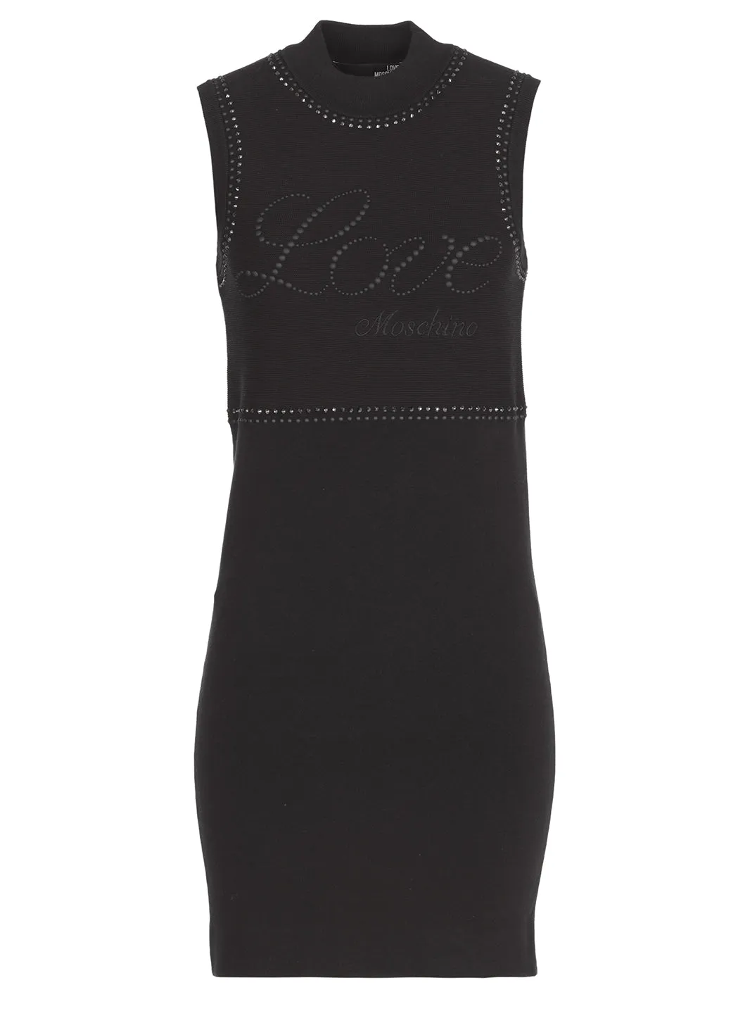 Love Moschino Round Neck Sleeveless Dress