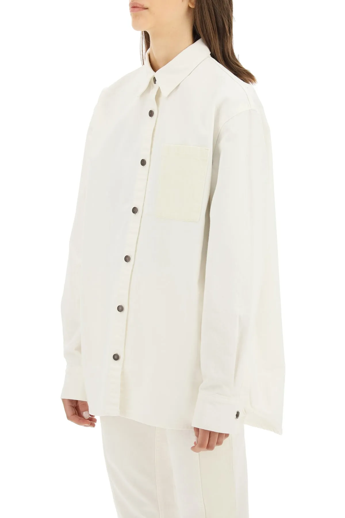 Magda Butrym Button-Up Oversized Denim Shirt