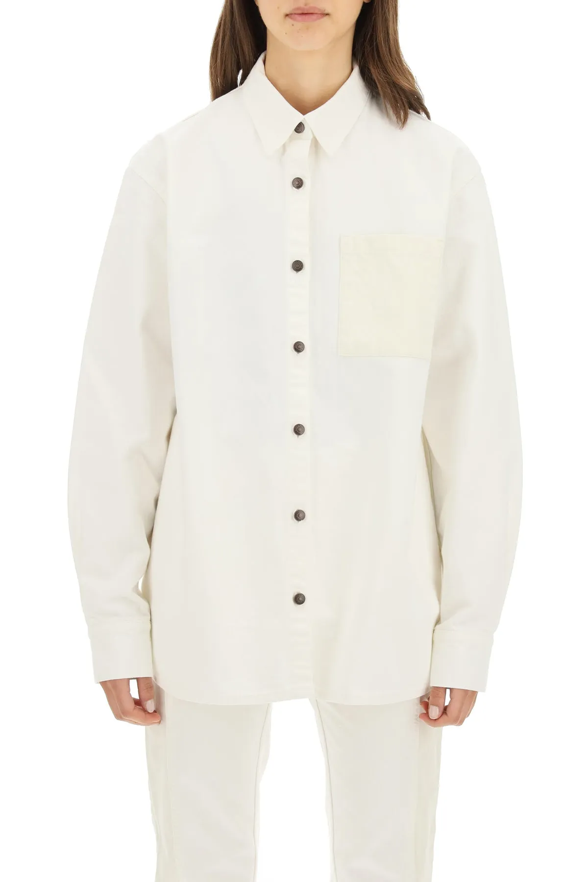 Magda Butrym Button-Up Oversized Denim Shirt