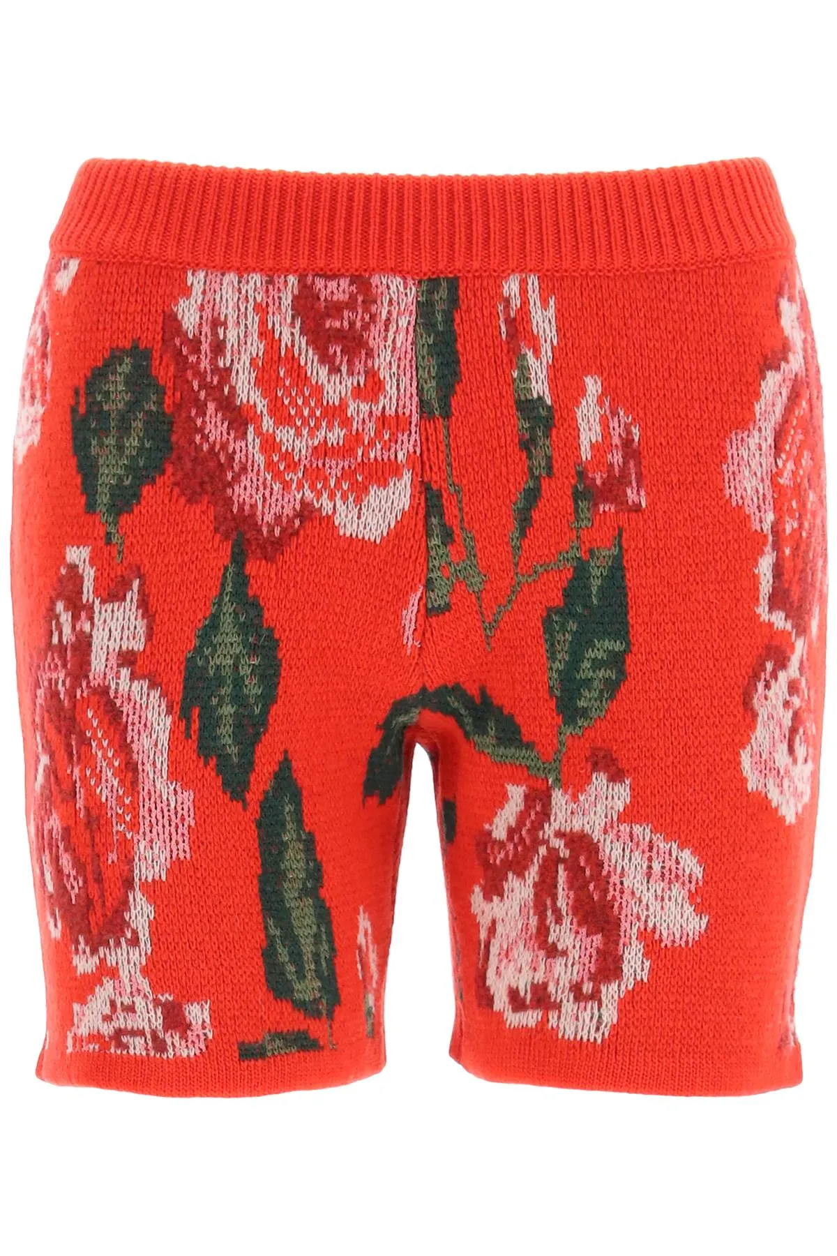 Magda Butrym Floral Intarsia-Knit Shorts