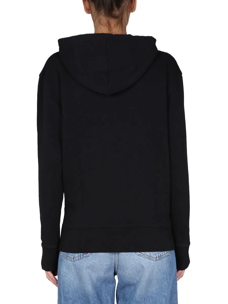 Maison Kitsun Fox Patch Drawstring Hoodie