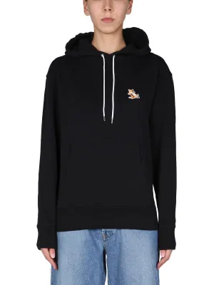 Maison Kitsun Fox Patch Drawstring Hoodie