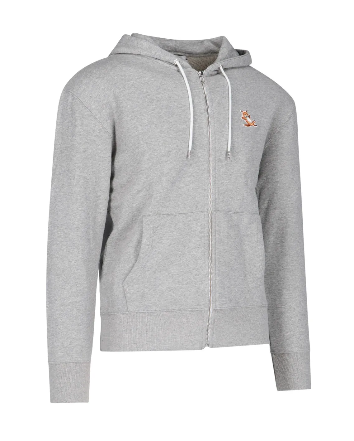 Maison Kitsun Fox Patch Zipped Hoodie