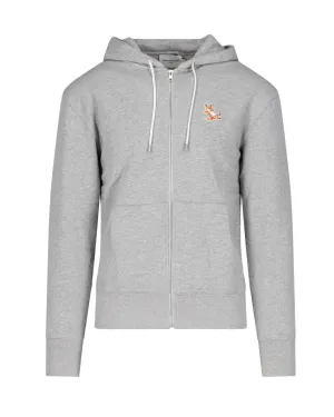 Maison Kitsun Fox Patch Zipped Hoodie