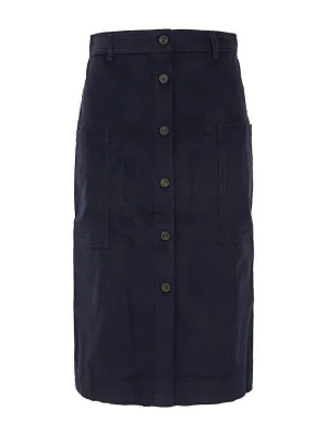 Maison Kitsun Oly Midi Pencil Skirt
