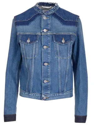 Maison Margiela Collarless Straight Hem Denim Jacket