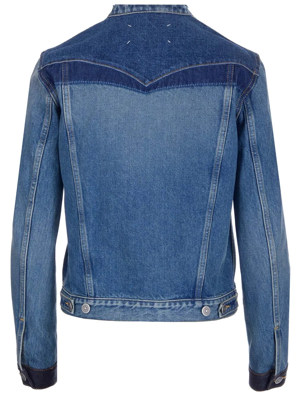 Maison Margiela Collarless Straight Hem Denim Jacket