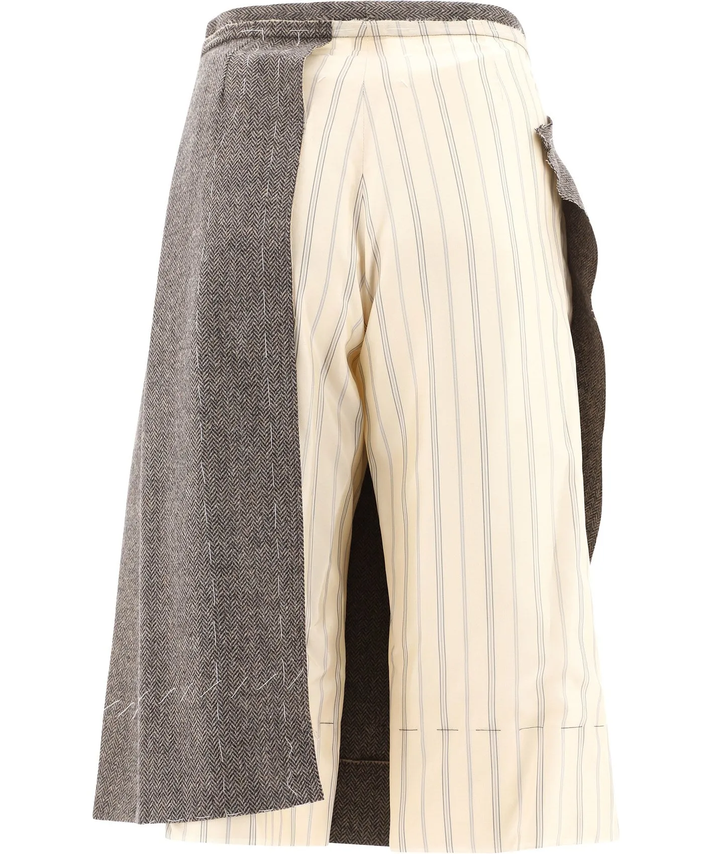 Maison Margiela Deconstructed Striped Bermuda Shorts