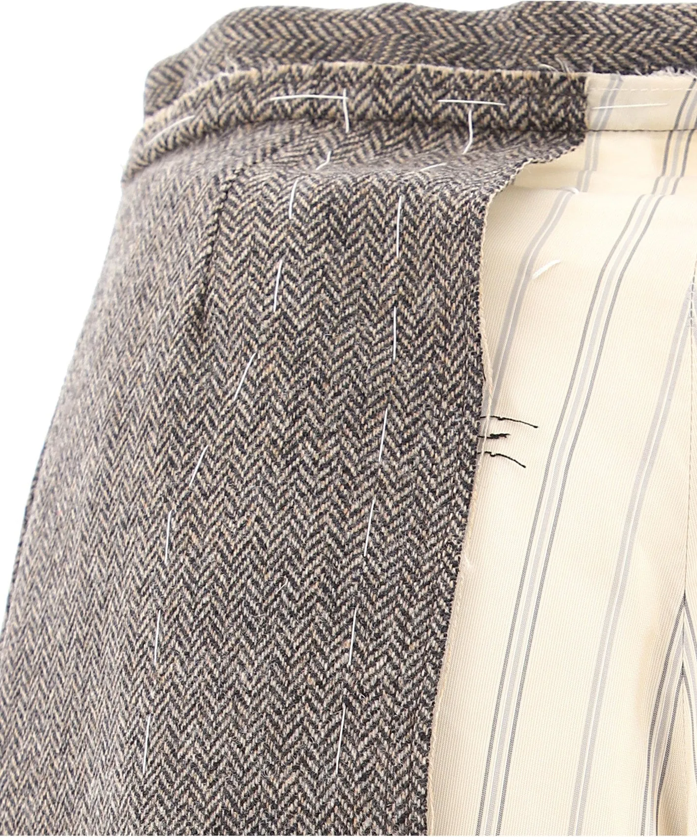 Maison Margiela Deconstructed Striped Bermuda Shorts
