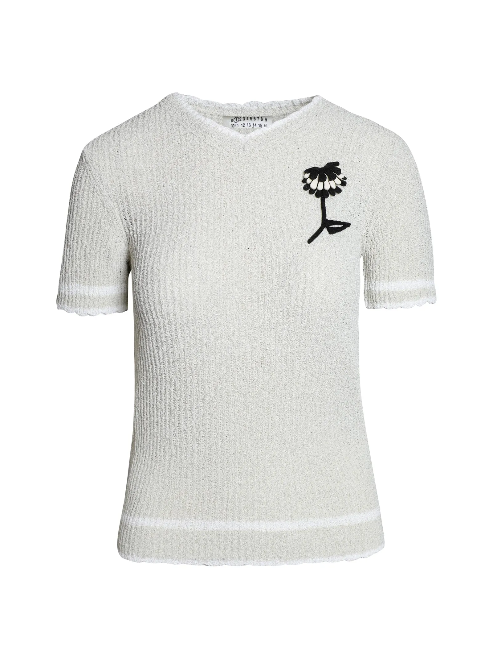 Maison Margiela Flower Detailed Knitted Top