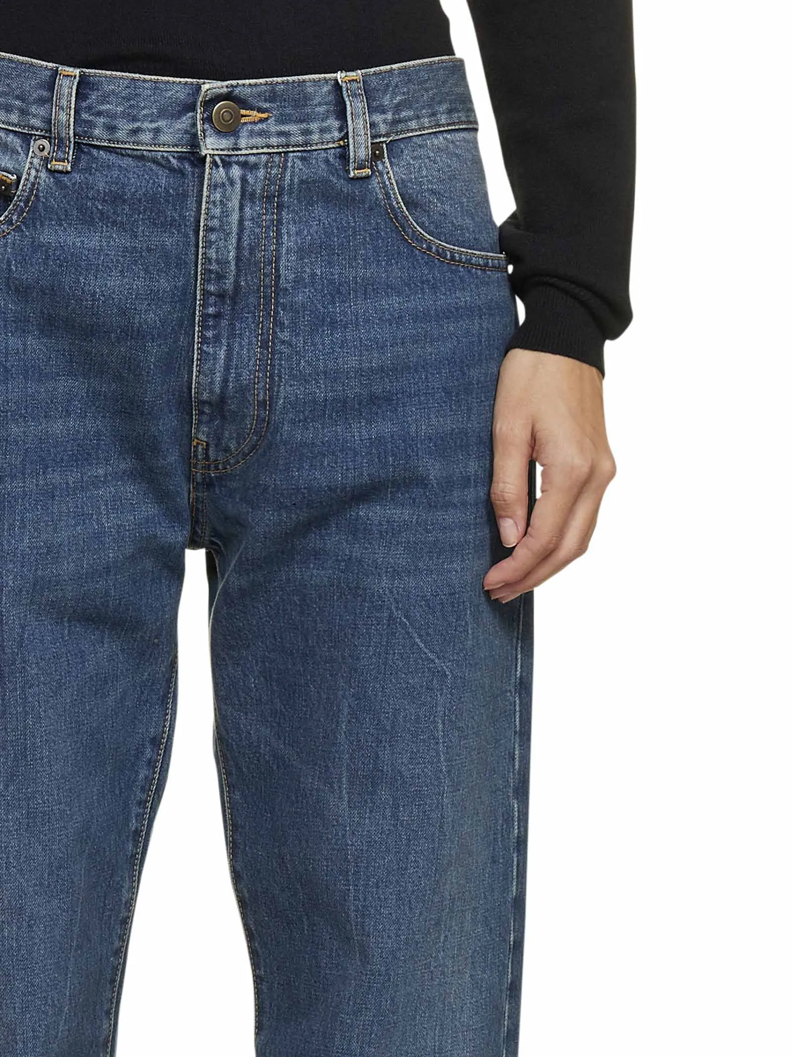 Maison Margiela Four-Stitch Straight-Leg Jeans