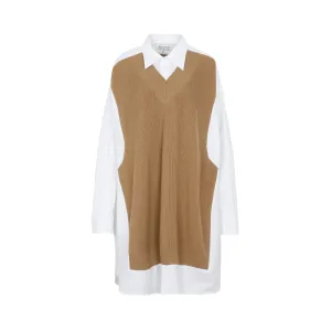 Maison Margiela Knit Panelled Shirt Dress